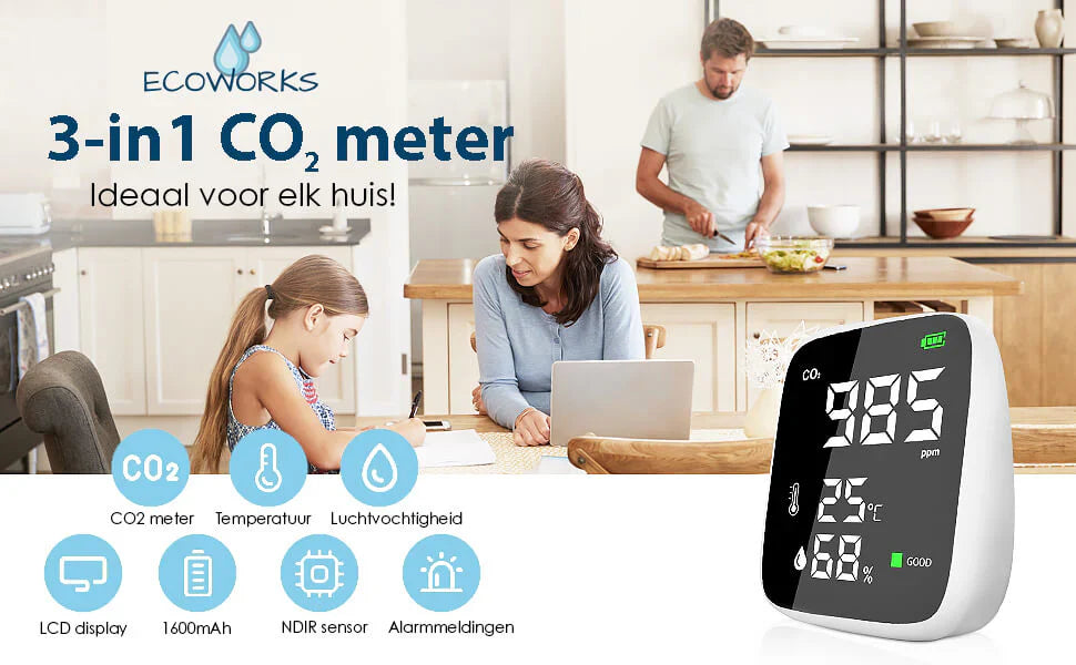 Aerion CO₂-meter voor noodsituaties